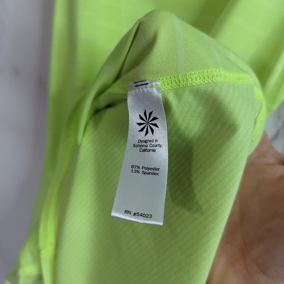 Athleta Striped Tank Yellow Top Racerback Chartreuse Green - Picture 6 of 7